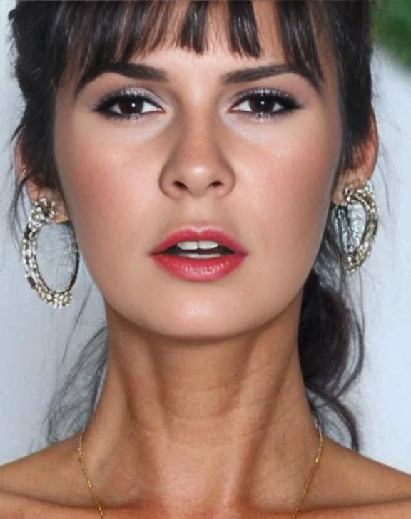 Close-up stock color photo of (young) donnaewin, ((fully-dressed)) and ((looking)) at viewer, with high detail on face, eyes and lips; professional photograph, Zeiss 50mm F8, award-winning photo, (muted) photographic stock, 1970s