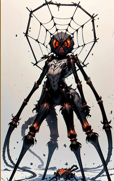 ((Medium Long Shot of Small Monstrous Geodesic Distressed Arachnid, Tripedal Armless, Multi-Jointed Appendages, Bifurcated-Tailed, Forked-Tailed, Wooly Fur,  )) (that's feel bitter) , ((look away from the camera)), winter as background,