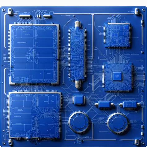 bl3uprint, best quality, masterpiece, high detail, detail, blueprint of ral-semiconductor, lot of txt, diagrams <lora:ral-semiconductor:0.8> <lora:bl3uprint:1>