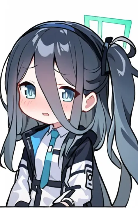 (masterpiece), (best quality), (extremely detailed CG unity 8k wallpaper),
1girl, solo, cute, upper body,
<lora:Alice Tendou:1>,original_alice, alice_halo, cute,
(embarrassed), (looking away),
<lora:BlueArchiveEmoji_v10:0.7>,chibi,
(white background:1.4),