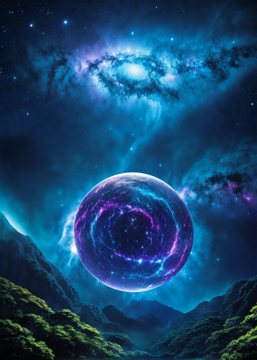 <lora:Pyramid lora_Ghibli_n3_0.7+Pyramid lora_Ghibli_v2_0.3:0.8> <lora:add_detail:0.5>
((masterpiece)), (best quality), (ultra detailed), (digital), giant ameba in space, nebula in the background, anime style, intricate, elaborate detail, ((vivid)) colors, high saturation