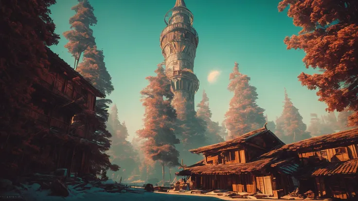 a profestional picutre of Wizard's Tower: A spiraling tower with a library of arcane knowledge and magical experiments. <lora:style:1> wide angle, landscape , photorealism,unreal 5 daz, extremely detailed artgerm greg rutkowski greg,((ultrasharp)),((masterpiece)),((best quality)),((ultradetailed)),((intricated details)), extremaly detailed background, <lora:add_detail:0.7> ultra realistic,32k,RAW photo, 8k uhd,dslr,soft lighting,high quality,film grain, beautiful and aesthetic,extremely detailed, natural shadwos,