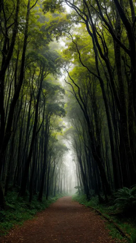 a profestional picutre of Garajonay National Park, La Gomera: Enveloped in mist, the ancient laurel forest of Garajonay National Park seems like a primeval realm frozen in time. Moss-covered trees create a lush green canopy, and the air is filled with the enchanting sounds of endemic bird species, making it a magical and biodiverse sanctuary. ,
wide angle, landscape ,
photorealism,unreal 5 daz, extremely detailed ,((ultrasharp)),((masterpiece)),((best quality)),((ultradetailed)),((intricated details)), extremaly detailed background, <lora:add_detail:0.7> ultra realistic,32k,RAW photo, 8k ,dslr,soft lighting,high quality,film grain, beautiful and aesthetic,extremely detailed, natural shadows,