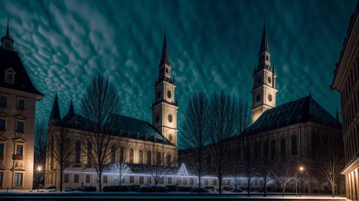 a profestional picutre of  Cluj-Napoca, Romania: Cluj-Napoca, a cultural hub in Transylvania, takes on a magical ambiance in winter, with the St. Michael's Church and Avram Iancu Square adorned in lights, creating a festive atmosphere.  ,wide angle, landscape , photorealism,unreal 5 daz, extremely detailed ,((ultrasharp)),((masterpiece)),((best quality)),((ultradetailed)),((intricated details)), extremaly detailed background, <lora:add_detail:0.7> ultra realistic,32k,RAW photo, 8k ,dslr,soft lighting,high quality,film grain, beautiful and aesthetic,extremely detailed, natural shadows, <hypernet:sxzBloom_sxzBloom:0.7> <lora:hyperdetailer_v095:0.74>