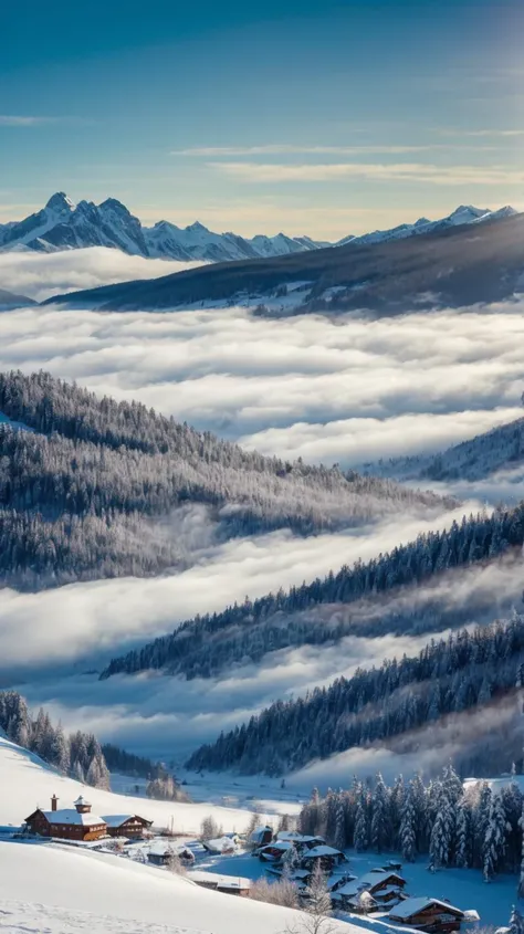 a profestional picutre of  Tatra Mountains, Slovakia & Poland: The Tatra Mountains, straddling the border of Poland and Slovakia, offer a shared winter playground with snow-covered trails, frozen lakes, and panoramic vistas from popular peaks like Giewont.  ,
wide angle, landscape , 
photorealism,unreal 5 daz, extremely detailed ,((ultrasharp)),((masterpiece)),((best quality)),((ultradetailed)),((intricated details)), extremaly detailed background, <lora:add_detail:0.7> ultra realistic,32k,RAW photo, 8k ,dslr,soft lighting,high quality,film grain, beautiful and aesthetic,extremely detailed, natural shadows,
