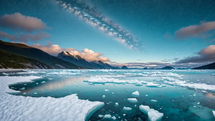 ((masterpiece:1.4,best quality)), cloud, outdoors, (ocean:1.6),bloom, sparkle, icy beach
scenery, sky, snow, glacier
(night:1.4), moon, moonlight, high detail, abundant, 8k, high detail, wallpaper