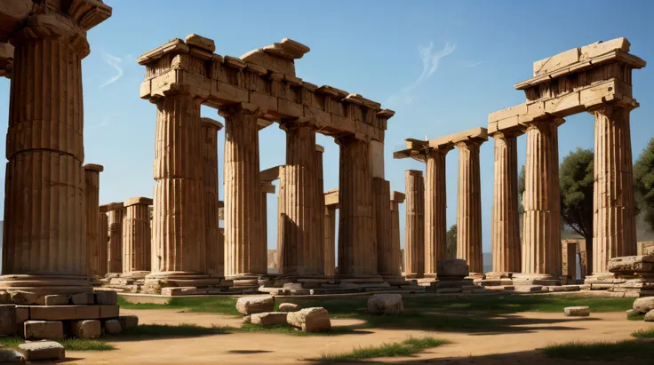 excellent oil painting of Ancient Greek Ruins: Statues of gods, crumbling columns, and the echoes of history. , best quality, maximum quality, intricate details, ultrasahrp, ambient oclusion, realistic shadows, art by Bastien Lecouffe Deharme, art by caravaggio, art by Hitler, 8k, oil art, <lora:add_detail:1> <lora:royta v1.1:0.4>, 8k perfect quality,