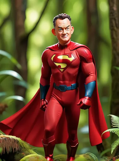 (dynamic pose:1.2),(dynamic camera),a fashion shoot, photo of a (Tom Hanks:1.2), in Red superhero costume, insanely detailed and intricate, , elegant, hyper realistic, super detailed, 3d render, unreal, ray tracing,
(caricature)
(full body:1.2)
in a forest clearing <lora:SamaritanEsdxl:0.8>
<lora:add-detail-xl:0.5>