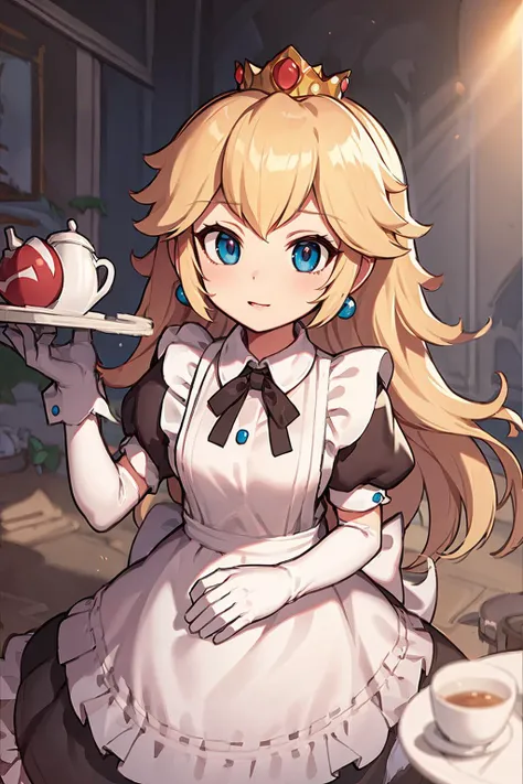 (best quality, masterpiece),
(princess peach), mansion, volumetric lighting, maid, maid dress, <lora:peach:0.5>, <lora:maid_dress_v1:0.6>