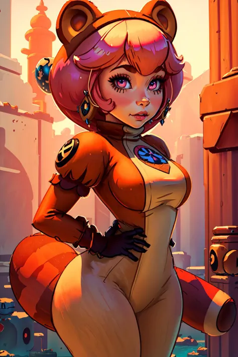 Highly detailed, High Quality, Masterpiece, (1girl, solo:1.4), (Tanooki:1.4), raccoon tail, tail, animal costume, <lora:Tanooki_Outfit-06:0.7>, (cowboy shot:1.2), yae miko, pink eyes, pink hair, <lora:Char_GenshinImpact_YaeMiko:0.8>, <lora:Style_BeenYouToon:0.8>