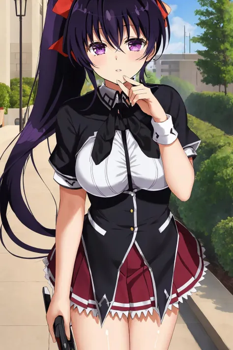 masterpiece,Highest quality,Very detailed,Super detailed,Very detailed,Beautiful Eyes,Beautiful Hair,Beautiful Face,Beautiful Skin,Perfect ???????,High resolution,full_body,超High resolution,Huge breasts,Blake Hmsalome,Drill Hair,Parted bangs,Black hair band,ribbon,Purple eyes,?????,Bare shoulders,Black gloves,((Smug face)),Hands on hips,city,Throw out your chest,indoor,(((Fascinating_smile))),(Tilt_return:0.8),????????????