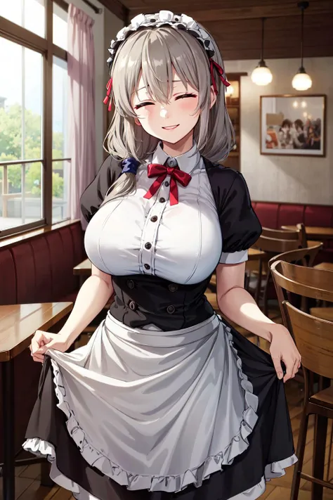 azur lane、Ayanami、table top、High resolution、lots of girls、multiple girls、large crowd、かわいいlots of girls、big and full breasts、naughty body、underwear only、See-through、throw、、whole body、Are standing、looking up at me、confused face、blush、black pantyhose、female shape&#39;Private parts are clearly visible、I can see the nipples、white shirt、navy check skirt、Maid clothes、青色のギンガムチェックのMaid clotheicro mini skirt、very short skirt、bakery、shop、Many people々、in the crowd、bare chest、show your chest、from below、Low - Angle、Holding the tray、put the chest on the tray、A lot of milk comes out from the nipples、Breast milk splatters from the nipples、pour breast milk into a glass cup、A lot of breast milk spills from the nipples、White drinks、Cat ear、ponytail