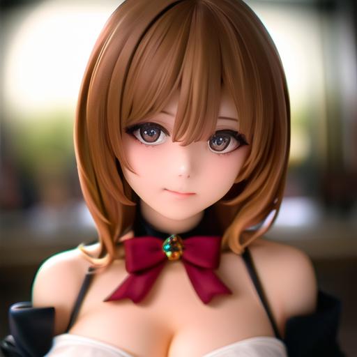 A close up of a woman with a bow tie and a dress - SeaArt AI