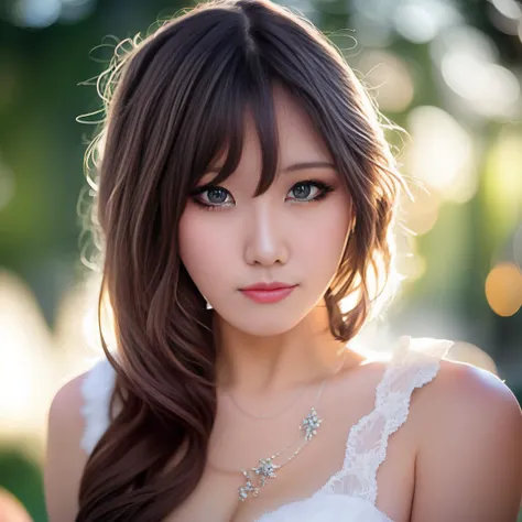 RAW photo,(high detailed skin:1.2), 8k uhd, dslr, soft lighting, high quality, film grain, Fujifilm XT3,MODELSHOOT STYLE,tasha_cos,a bust portrait of a girl, beautiful woman, wearing a dress, model photo, contest winner, <lora:tashacos_v01:.9>, Bokeh