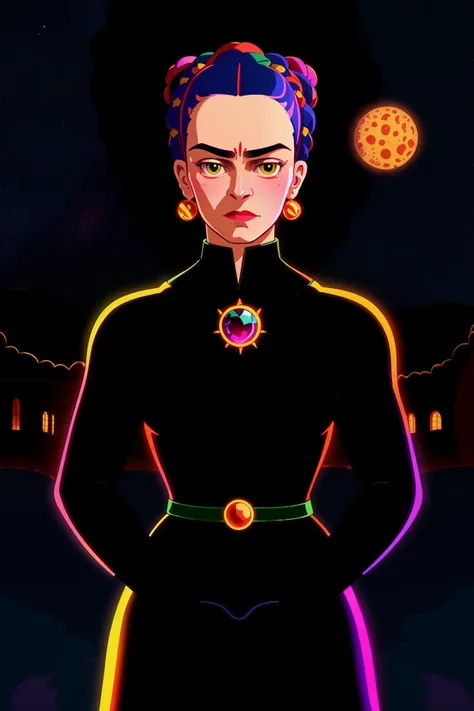 A cartoon of Frida Kahlo, art by WAS-LiliBellons