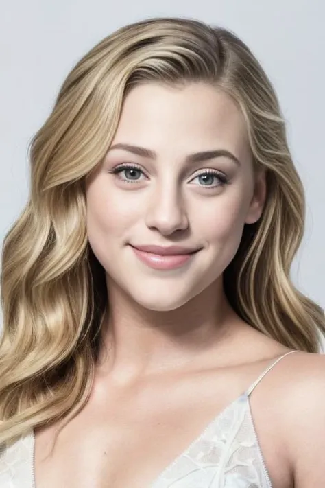 photo of a 1111R31nhart, detailed face, smile, intricate, white studio background, elegant, sharp focus, photo by, soft lighting, masterpiece, detailed face, beautiful ,
