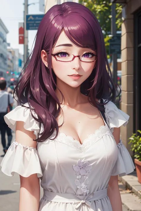 <lora:rize:1>,tg_rize,1girl,solo,(purple eyes:1.1),(white dress:1.1),(upper body:1.2),