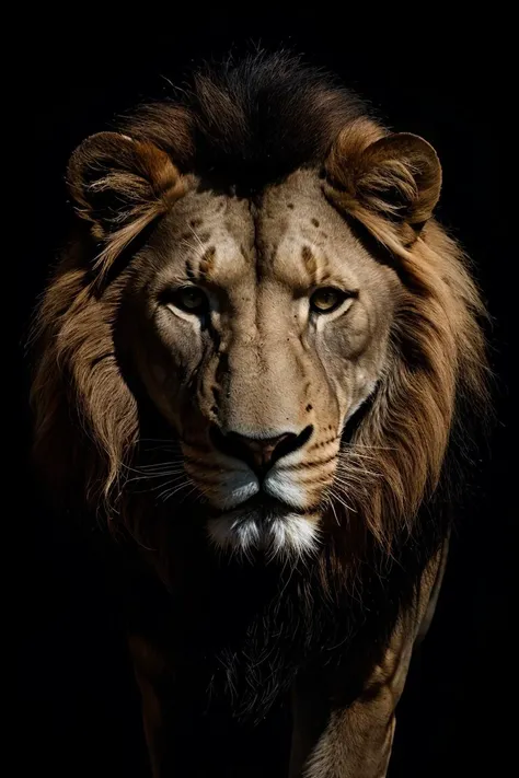 lion, backlit, dark background, dark theme<lora:lowkey_v1.1:1>