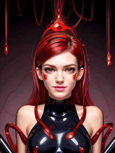 (4_ATWT-Tent-Solo:1.3), (Erin_Knoxville:1.2), ((Symbiote) Spider Woman), (lots of dripping (black slime)), smiling, wires and cables machine sex, dynamic action, motion lines,hypnotized, enthralled, entranced, LED Mind Control Collar,
Laboratory, Mind Control Machine, gooner, many large captions read: (("OBEY!")), Large Font Caption, Brainwashing, scientific experiment, scientific equipment,
<lora:LCM_LoRA_Weights_SD15:0.8> <lora:LORA-XenoDetailer-v3A:0.6> <lora:ATWT:0.9> <lora:sticky-lion:1>