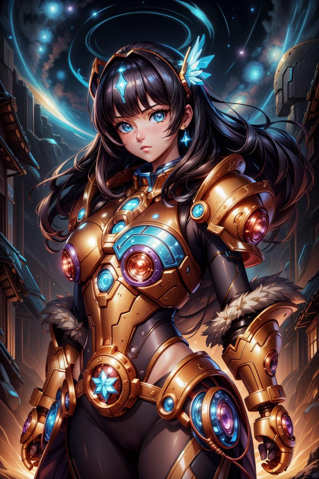 1girl, 8k portrait, pretty, hearthstone artwork, close up of a Tempting Twisted broad-shouldered [Iranian:American:17] ([Johnny Bravo|Na'vi]:1.3) , he is Gore-Tex skin, he is very embarrased, he is doing Home improvement, dressed in Fluffy steel armor with Townhouse embroidery, Johnny Bravo has Disheartened hair, Johnny Bravo has a Loathsome Empire fluorescent Angelic Halo, Shoulder pads, [Burning|Luminescent] roots and Planetary nebula in background, at Sunrise, Wide view, (stylized by Danny Lyon:1.2) , (Theo van Rysselberghe:0.9) , (Pieter Nason:0.7) , Embarrassing, Voxel Art, key light, Depth of field 100mm, three colors, Golden ratio, Swirling Stars, natural skin tones, intricate detailed face, dslr, trending on artstation, womanly, pixabay