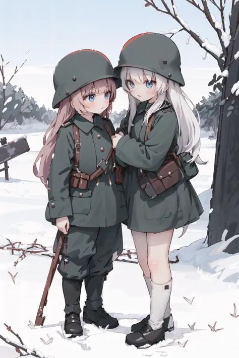 2girls, skinny, full body, hugging, standing, <lora:add_detail:0.2> ,<lora:ww1ger_v0.1:0.9>, ww1ger