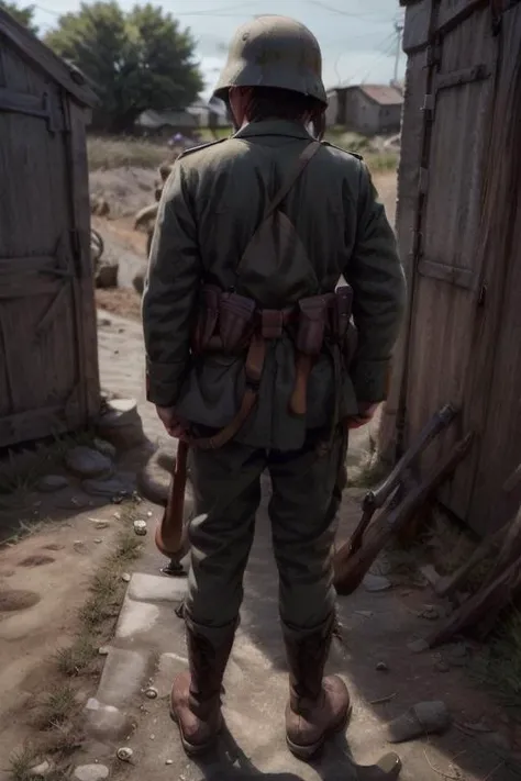 ((masterpiece,best quality)),<lora:add_detail:1.00>,
(back view:1.5) ,
<lora:ww1ger_v0.1:1.00>, ww1ger