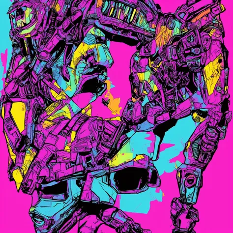 textless, Tokyopunk ChristianBale Neon Collage