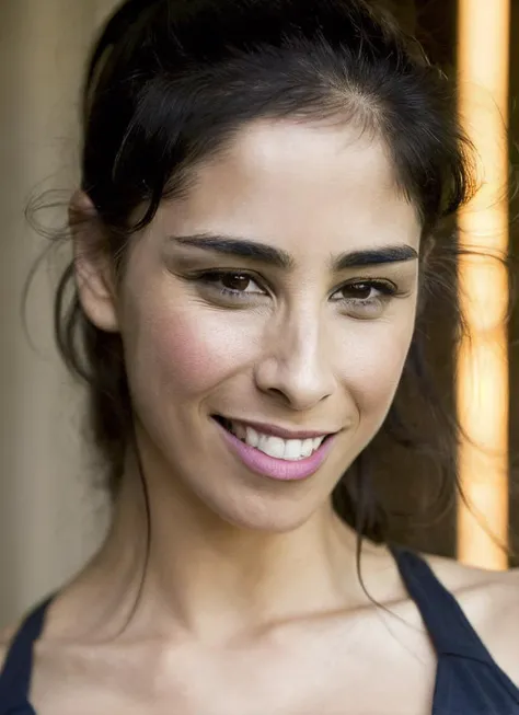 High detail RAW color Photo of gorgeous sks woman, smile, fit, toned, sexy look, high detail hair, (skin pores, skin imperfections), sharp body, highly detailed body, highly detailed face, sharp focus, 8k high definition, insanely detailed, intricate, masterpiece, highest quality, <lora:locon_sarah_v1_from_v1_64_32:1.25>