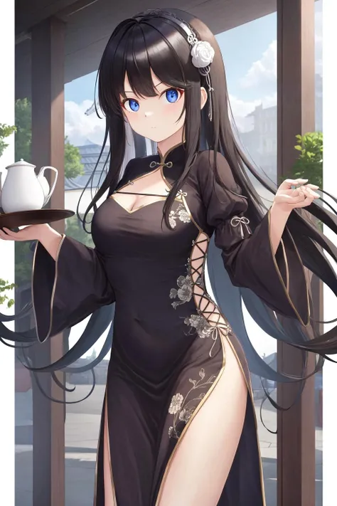 (perfect anatomy, anatomically correct, super detailed skin), 1 girl, solo, japanese, 18 years old, 7 headed body, (detailed ultra-oily shiny skin:1.1), watching the view, (smile:1.5, happiness), 
((metallic red cheongsam), high-heels, open chest wide, valley), beautiful hair, beautiful face, beautiful detailed eyes, red eyes, (middle hair:1.5, twin tails :1.7), brown hair, (large breasts:1.2), (cute face), (Ideal ratio body proportions), 
beautiful clavicle, beautiful body, beautiful chest, beautiful thigh, beautiful legs, breast, bare foot, bare arm, slender, small buttocks, skinny legs, 

(beautiful scenery), beautiful ramen shop, walking, (put a tray on the hands),
(8k, top-quality, masterpiece​:1.2, extremely detailed), (photorealistic), beautiful art, visual art, depth of fields, cinematic lighting, surrealism, elaborate design,