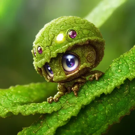 (highly detailed:1.2),(best quality:1.2),8k,sharp focus,(subsurface scattering:1.1),(award-winning macro photography:1.1)
(cute adorable little alien lifeform:1.2), hiding in the leaves in a lush forest
(very detailed clothes:1.2), (highly detailed background:1.3), (chibi:1.2), (hyperrealistic:1.2), cinematic lighting, highly detailed,smooth, sharp focus, by artgerm wlop greg rutkowski,[(emb-rrf2:1.0):4]