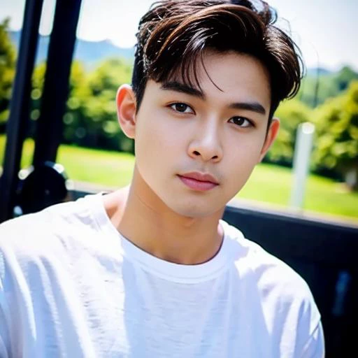 best quality, ultra high res, (photorealistic:1.4), masterpiece, blurry background ,gym, solo,1 boy,Young man ,standing,white skin, white t-shirt, posing, looking at viewer , face focus,<lora:china_idol2.2-000001:0.66>
