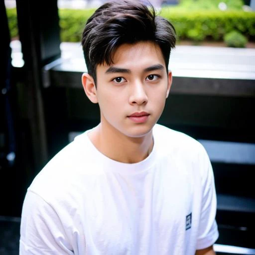 best quality, ultra high res, (photorealistic:1.4), masterpiece, blurry background ,gym, solo,1 boy,Young man ,standing,white skin, white t-shirt, posing, looking at viewer , face focus,<lora:china_idol2.2-000001:0.66>
