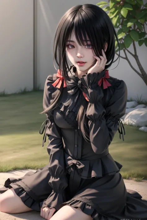 <lora:fashigirl-v5.5-lora-naivae-64dim:0.1>, looking at viewer,
<lora:zycc:0.7>,((delicate eyes and face), looking at viewer,red eyes, smile,
<lora:tokisaki_kurumi_v1:1>
1girl, cckurumi, long hair, low twintails, hair flower, hair over one eye, hair bow, gothic, black dress, ribbon
(masterpiece, high quality, best quality), ((delicate eyes and face), volumatic light, ray tracing, extremely detailed CG unity 8k wallpaper, realistic,photorealistic, cowboy shot,
<lora:GoodHands-beta2:1> <lora:BetterFeet:0.8>
<lora:tonedandtallmodels_v10:0.7> TONED, TALL FEMALE
<lora:add_detail:0.3>