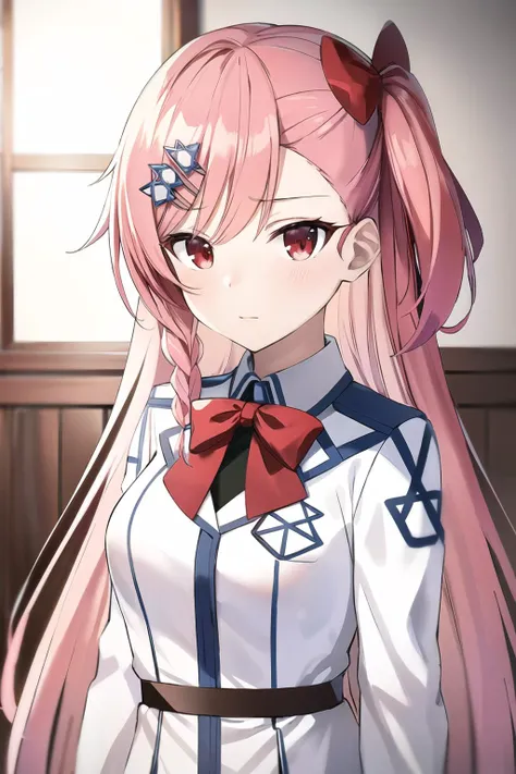 <lora:Negev:0.75>, pink hair , red eyes, closed mouth, negev, long hair , serene expression,
standing,upper body, (medium breasts:1.2), detailed background, indoors,
(high quality, highres, best quality:1.2), 4k, anime girl, highly detailed face, 1girl, <lora:NoiseOffset_v2:1.0>