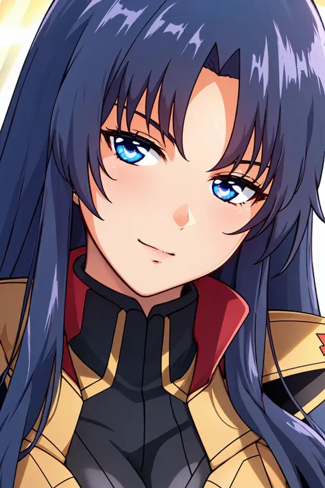 military, military uniform,Brown jacket,Black and red shirt ,pants,long sleeves, pantyhose,
<lora:Nikki_Taylor_Gundam-KK77-V1:0.7>,
long hair,bangs,Blue hair,Blue eyes,
1 girl, 20yo,Young female,Beautiful Finger,Beautiful long legs,Beautiful body,Beautiful Nose,Beautiful character design, perfect eyes, perfect face,expressive eyes, looking at viewer, in the center of the image,(light_smile:0.5), official art,extremely detailed CG unity 8k wallpaper, perfect lighting,Colorful, Bright_Front_face_Lighting,shiny skin, (masterpiece:1.0),(best_quality:1.0), ultra high res,4K,ultra-detailed, photography, 8K, HDR, highres, absurdres:1.2, Kodak portra 400, film grain, blurry background, bokeh:1.2, lens flare, (vibrant_color:1.2) (Beautiful,large_Breasts:1.0), (beautiful_face:1.5),(narrow_waist)