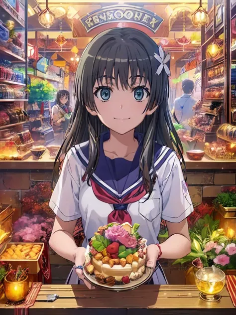 (((pixel-perfect, detail-perfect))) best quality, masterpiece, 1girl <lora:saten-toaru:1> saten ruiko <lora:detail_slider_v4:5> ,sakugawa school uniform, light smile,