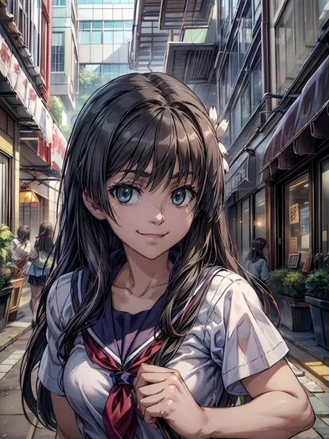 (((pixel-perfect, detail-perfect))) best quality, masterpiece, 1girl <lora:saten-toaru:1> saten ruiko <lora:detail_slider_v4:1> ,sakugawa school uniform, light smile,