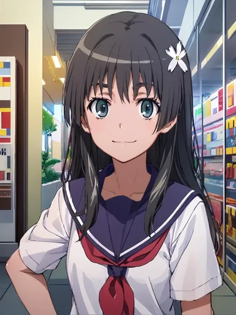 (((pixel-perfect, detail-perfect))) best quality, masterpiece, 1girl <lora:saten-toaru:1> saten ruiko <lora:detail_slider_v4:1> ,sakugawa school uniform, light smile,