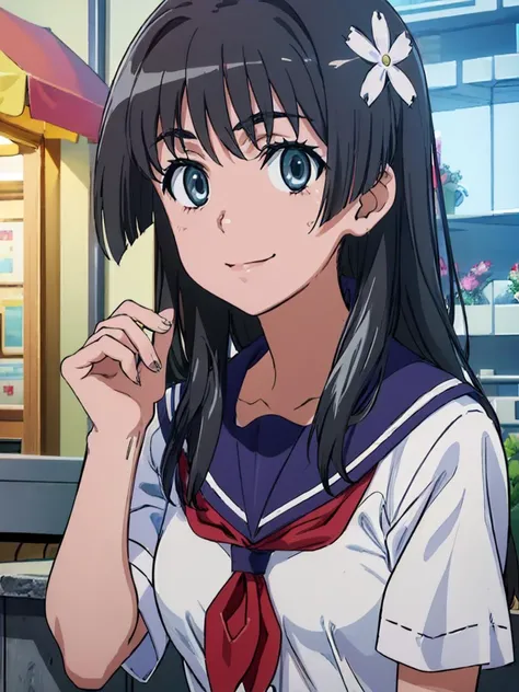 (((pixel-perfect, detail-perfect))) best quality, masterpiece, 1girl <lora:saten-toaru:1> saten ruiko <lora:detail_slider_v4:1> ,sakugawa school uniform, light smile,