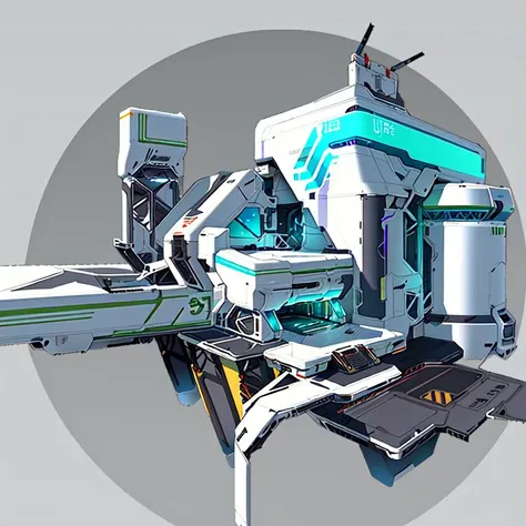 best quality,masterpiece,highly detailed,ultra-detailed,illustration,yanjia, architecture, no_humans, solo, weapon, robot, mecha, machinery, science_fiction, Sense of technology, technology<lora:yanjia_V1-000011:1>
