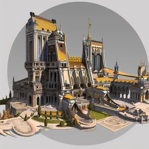 best quality,masterpiece,highly detailed,ultra-detailed,illustration,yanjia, architecture, no_humans,Europe, European architecture, <lora:yanjia_V1-000011:1>