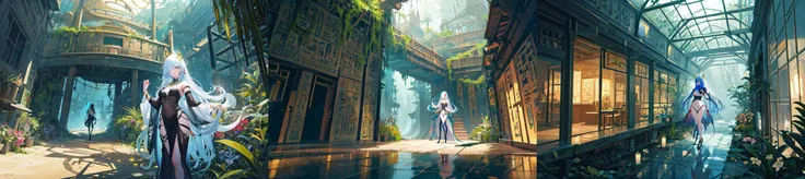 (otherworldly, otherworldly atmosphere, otherworldly appearance), highly insanely detailed, masterpiece, top quality, best quality, highres, 4k, 8k, RAW photo, ((ancient egyptian theme:1.2)), Hong Kong structure, structure, 
(mystical theme), mystical gatmosphere, arcane sanctuaries, otherwordly aura, 
(long_hair, long hair, random colors hair, glowing hair, hair over one eye, long messy hair), 
(eyelashes, eyeliner, eyeshadow, eyelashes, long eyelashes), 
collar, earrings, jewelry, necklace, armlet, 
tentacle, (underwater), nsfw, 
Homestay, Resort, (Guest House:1.1), 
building, structure, swirling energy, 
action pose, 
drunk, 
high-heels, 
reflection, reflective floor, 
shawl, 
abandoned building, shopping mall, overgrown with vegetation, [volumetric fog], cinematic lighting, colorful, colourful, 
belly bottom, erotic lingerie, 
((dune)), steep, sandhills, 
<lora:Wolvie_n3br1dg3s_v1.1.1:0.8>, n3br1dg3s, covered bridge, angled view, summer, flowers, (fantasy world)