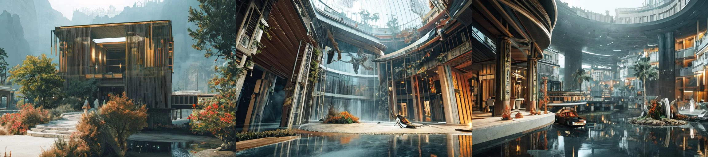 (otherworldly, otherworldly atmosphere, otherworldly appearance), highly insanely detailed, masterpiece, top quality, best quality, highres, 4k, 8k, RAW photo, ((ancient egyptian theme:1.2)), Hong Kong structure, structure, 
(mystical theme), mystical gatmosphere, arcane sanctuaries, otherwordly aura, 
(long_hair, long hair, random colors hair, glowing hair, hair over one eye, long messy hair), 
(eyelashes, eyeliner, eyeshadow, eyelashes, long eyelashes), 
collar, earrings, jewelry, necklace, armlet, 
tentacle, (underwater), nsfw, 
Homestay, Resort, (Guest House:1.1), 
building, structure, swirling energy, 
action pose, 
drunk, 
high-heels, 
reflection, reflective floor, 
shawl, 
abandoned building, shopping mall, overgrown with vegetation, [volumetric fog], cinematic lighting, colorful, colourful, 
belly bottom, erotic lingerie, 
((dune)), steep, sandhills, 
<lora:Wolvie_n3br1dg3s_v1.1.1:0.8>, n3br1dg3s, covered bridge, angled view, summer, flowers, (fantasy world)