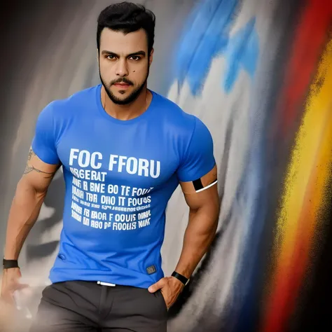 muscled, t-shirt,  face details , <lora:Joaquim Lopes:1>, realistic, (face focus)