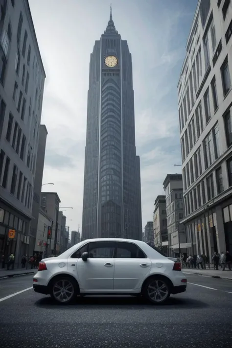 (masterpiece:1.21),(bestquality:1.21),Vivid,(Ultra-high-definition:1.33),(Ultra Details:1.21),ArtComposition,album cover,architecture,banner,bridge,building,car,city,cityscape clock tower,crosswalk,ground vehicle,lantern,Poster,design,official art,Surreal,details,<lora:LCM-SD1.5:1>,