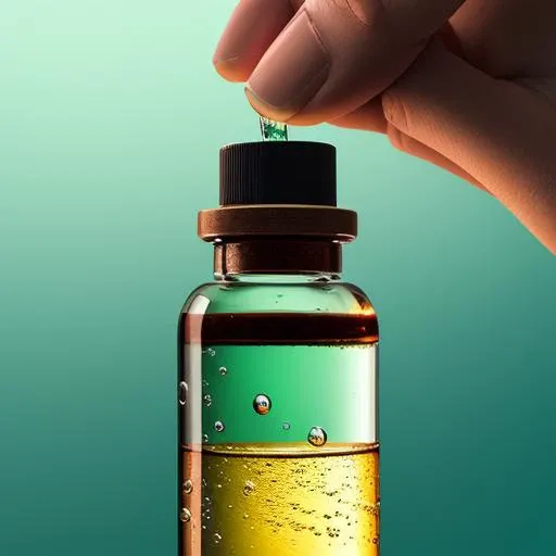 ((masterpiece)),((bestquality)),8k,high detailed,ultra-detailed,photography,award winning,documentary,realistic,crystal clear,8K UHD,high detail,ultrarealistic,cosmetic,green theme,gradient background,gradient,bottle,simple background,liquid,pouring,sparkling,reflection,transparent,shimmering,droplets,texture,reflection,highlights,shadows,macro shot,depth of field,colorful,rich tones,sharp focus,exquisite details,textured surface,smooth edges,subtle highlights,realistic lighting,medium close-up,
