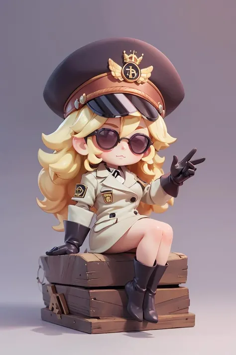 chibi,(masterpiece, best quality),<lora:domino_one_piece-10:0.8>,domino,hat,peaked cap,uniform,gloves,sunglasses,sitting,<lora:GoodHands-beta2:1>,