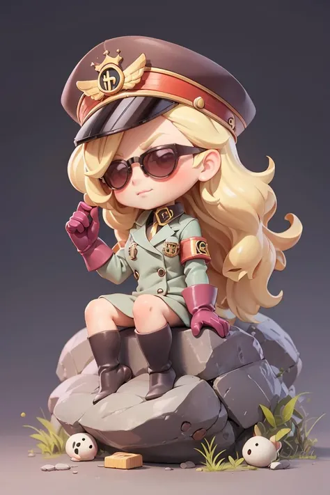 chibi,(masterpiece, best quality),<lora:domino_one_piece-10:0.8>,domino,hat,peaked cap,uniform,gloves,sunglasses,sitting,<lora:GoodHands-beta2:1>,