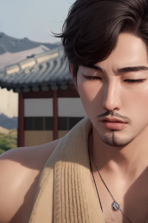 masterpiece, best quality, ultra high res, (photorealistic:1.8), unreal_engine, photograph, realistic_skin_texture, (South Korean men:1.8), solo, ultra face detailed, outdoors