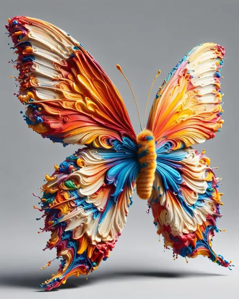 "Butterflies dance on fragile wings, a metaphor for transformation, a reminder of life's fleeting beauty.", Ultrarealistic, Lightcore, broad lighting, F/14, Warm Colors, <lora:Acrylic_Paint_Style_SDXL:1> ais-acrylicz